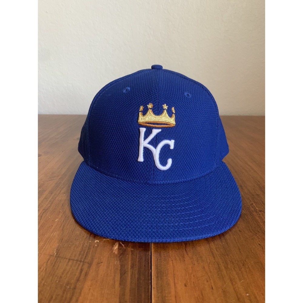 Kansas City Royals Crown Fitted Hat Mens 7 3/8 New Era 59Fifty 2016 Blue Cap